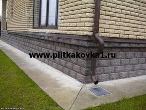 Фасадная цокольная плитка: бетонная, искусственная