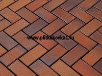 Тротуарная плитка Кирпичик 250x125x70 коричневый