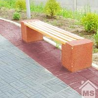 Тротуарная плитка 12 кирпичей  500х500х50 коричневый