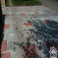 Тротуарная плитка 12 кирпичей  500х500х50 серый