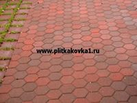 Тротуарная плитка Шестигранник 250x220x70мм серый