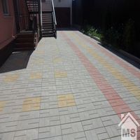 Тротуарная плитка 8 кирпичей 400х400х50 коричневый