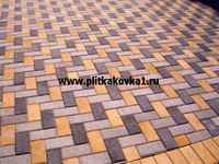 Тротуарная плитка Брусчатка 200x100x70мм коричневый