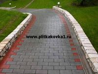 Тротуарная плитка Кирпичик серый