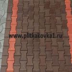 Тротуарная плитка Катушка вибропрессованная коричневый