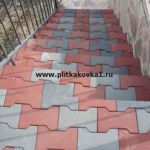Тротуарная плитка Катушка 250x160x70мм красный