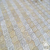 Тротуарная плитка Клевер гладкий серый